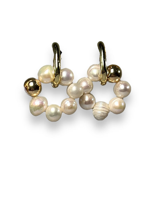 Hoops flor perlas